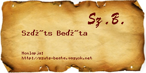 Szüts Beáta névjegykártya